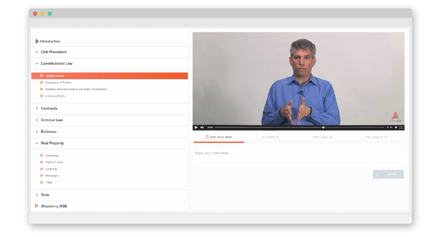 AdaptiBar's video lecture platform